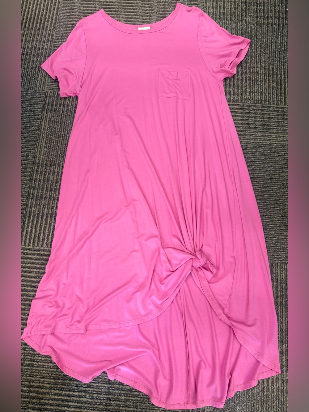 NWOT LuLaRoe Carly High-Low Dress Bubblegum Pink Sz XL